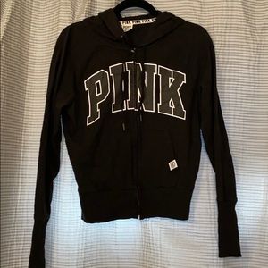 Pink black hoodie